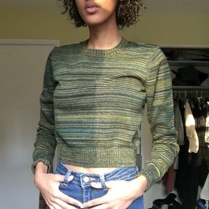 American Apparel classic crop long sleeve sweater